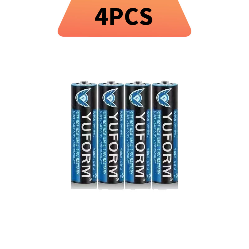 AAA Kul-Zink Batterier 1.5V - 4-100 stk Pakker - Økonomisk Strøm til Fjernbetjening, Ur, Legetøj: Lilla
