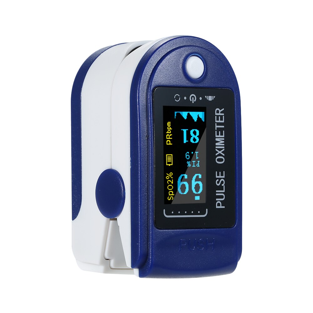 Healthcare Finger Oximeter Fingertip Pulsoximeter Pulse Oximeter Blood Pressure Pulse Heart Rate Monitor: Blue