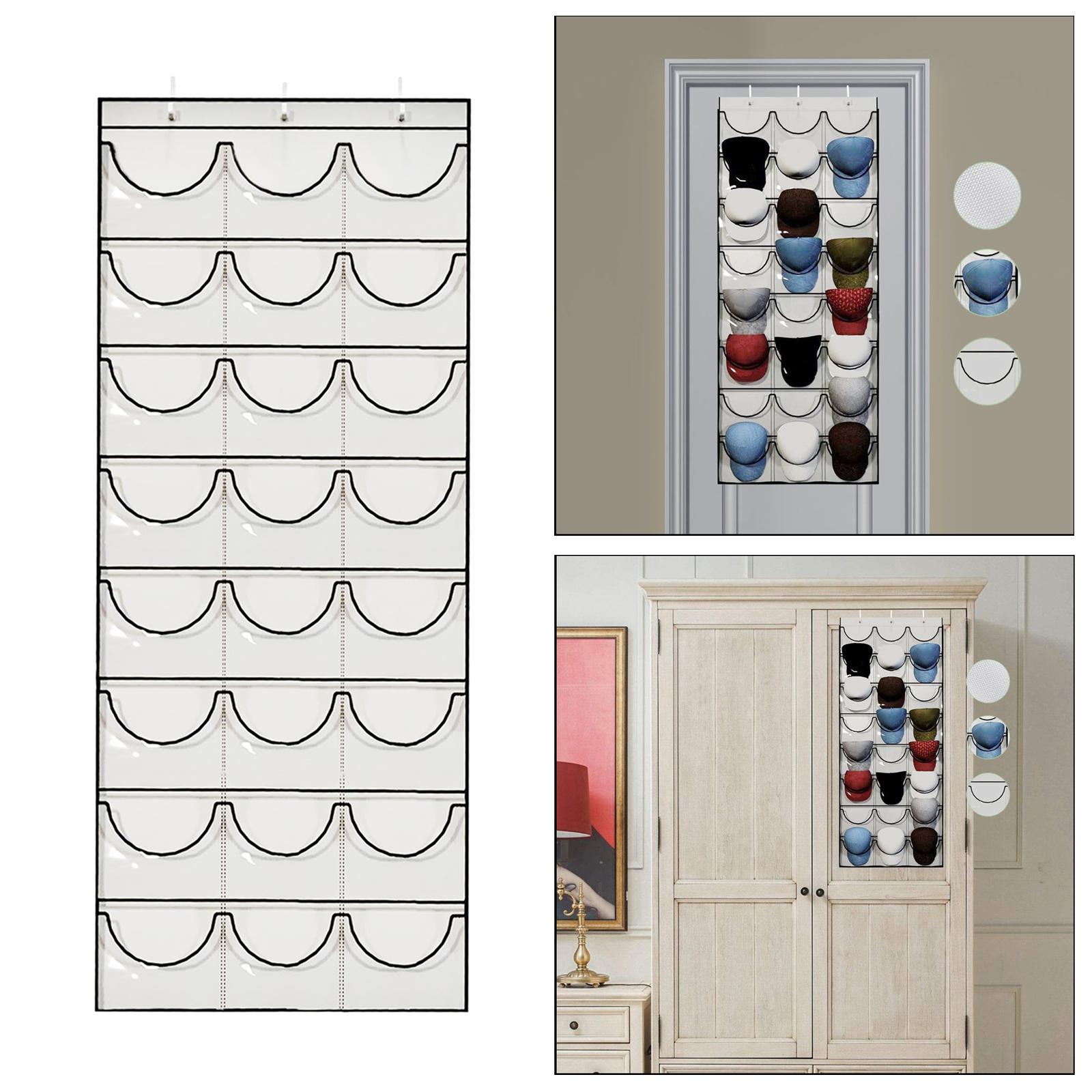 Baseball caps stativ skjerf bag kroker 24 klar dør skap henger holder rund oppbevaring hylle hjemme organisator oppbevaring hatteholder