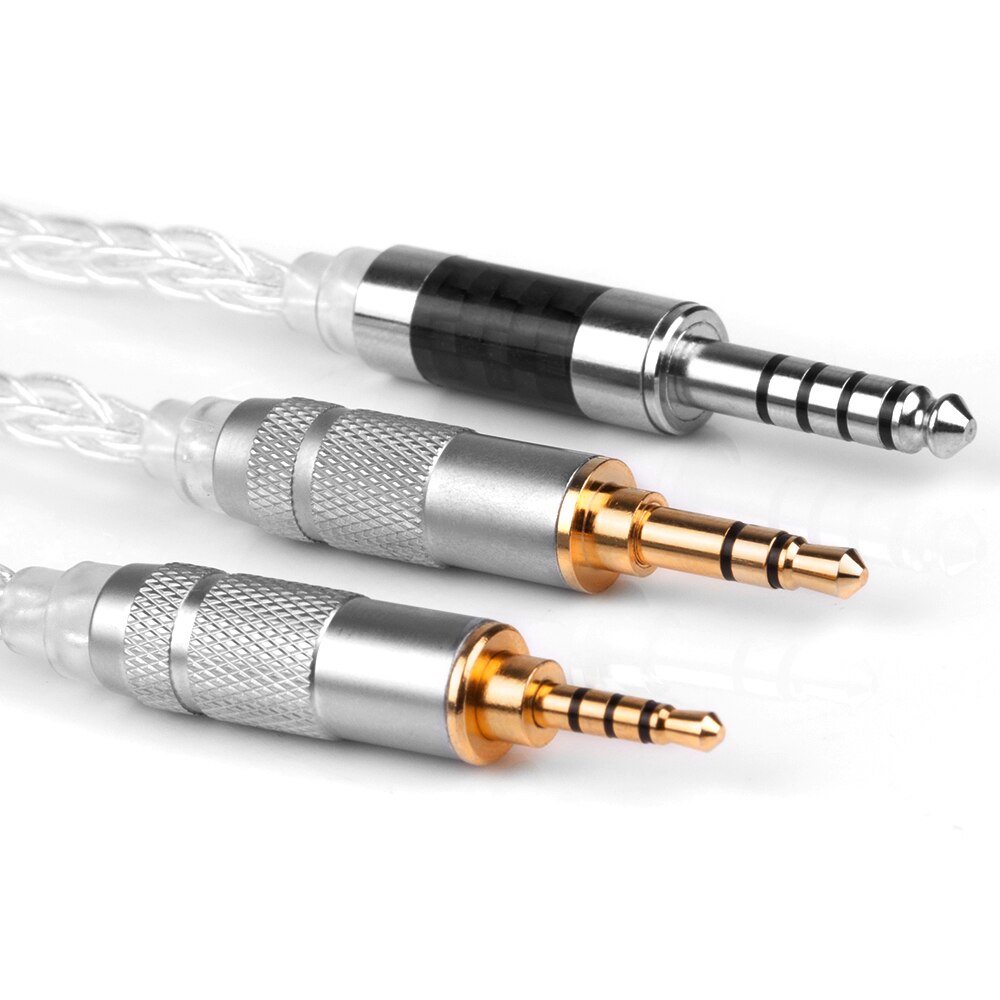 Ak yinyoo 8- adriges, versilbertes kopfhörerkabel ( 3.5/2.5/4.4mm /2 -pin) für yinyoo bl -03 ccz kbear  ks1 ks2