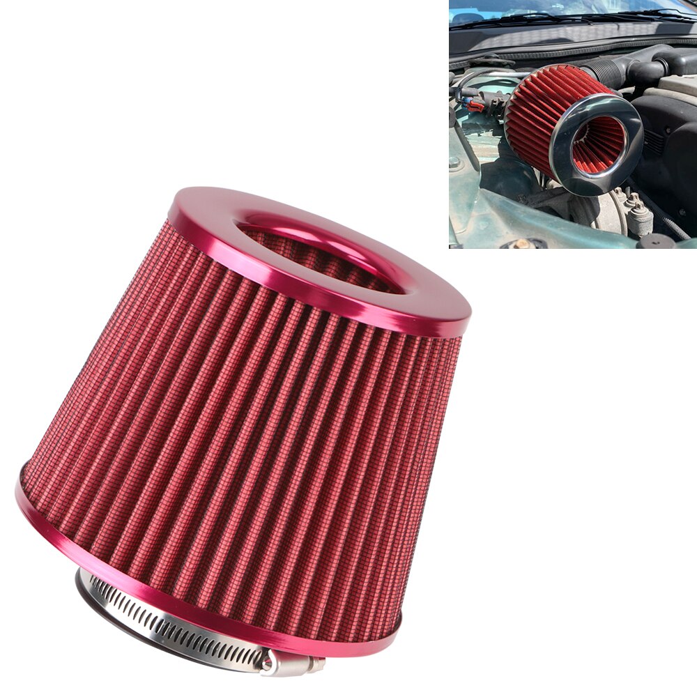 76mm 3 tommer bil luftfilter sport power mesh kegle høj flow indsugnings filter indsugnings filter kold luft induktionssæt universal bildele