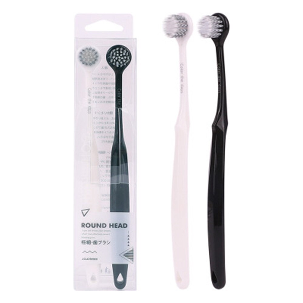 2pcs Soft-bristle Toothbrush Spiral Wire Couple Teeth Brush Nano Adults Toothbrush Dental Care Kid Brush