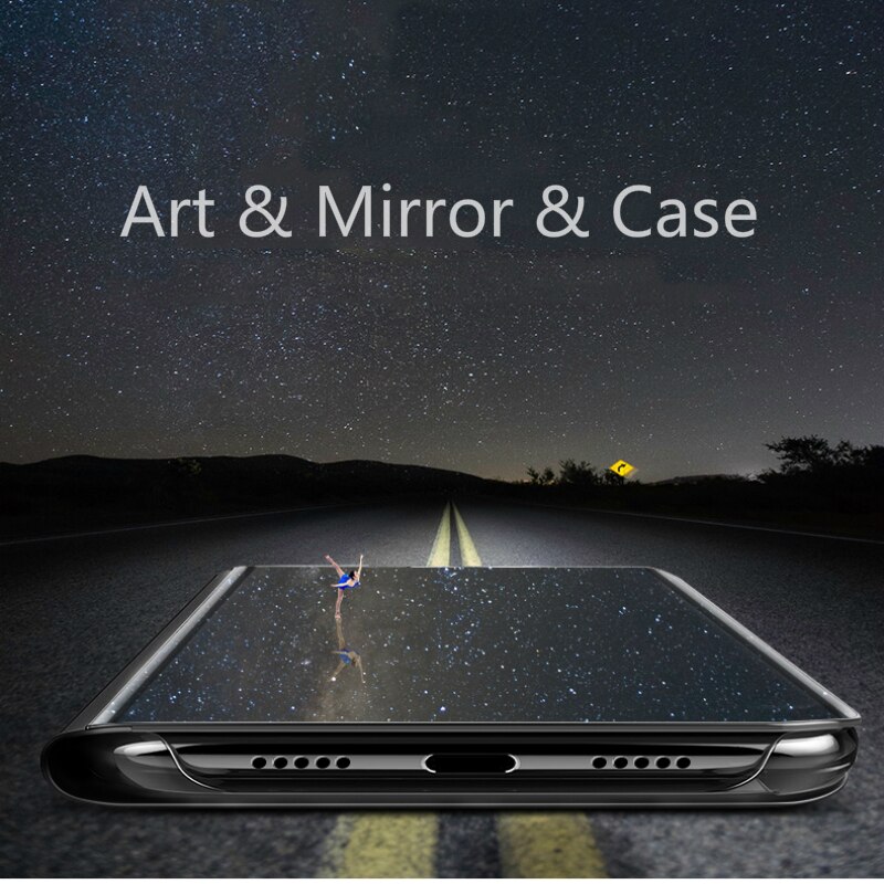 Skinlee dla Xiaomi Poco X4 Pro 5G przypadku lustro widok inteligentne etui z klapką wstrząsoodporny futerał na telefon dla Poco M4 Pro 4G lustro widok okładka