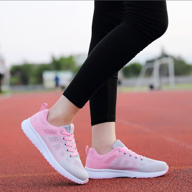 Lette joggesko dame lette joggesko dame pustende komfort snøring sklisikre myke sportssko uten hull 36 40