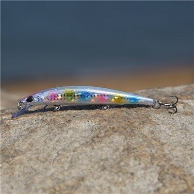 Le fish 100mm 8.5g floating minnow long cast fishing lure tackle Tungsten weight system wobbler crank bait: Color C