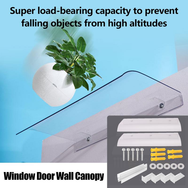 Markise til inngangsdør, buet utendørs markise, frostet polykarbonatdeksel, regn- og snøbestandig uv-hagemarkise for dører og vinduer