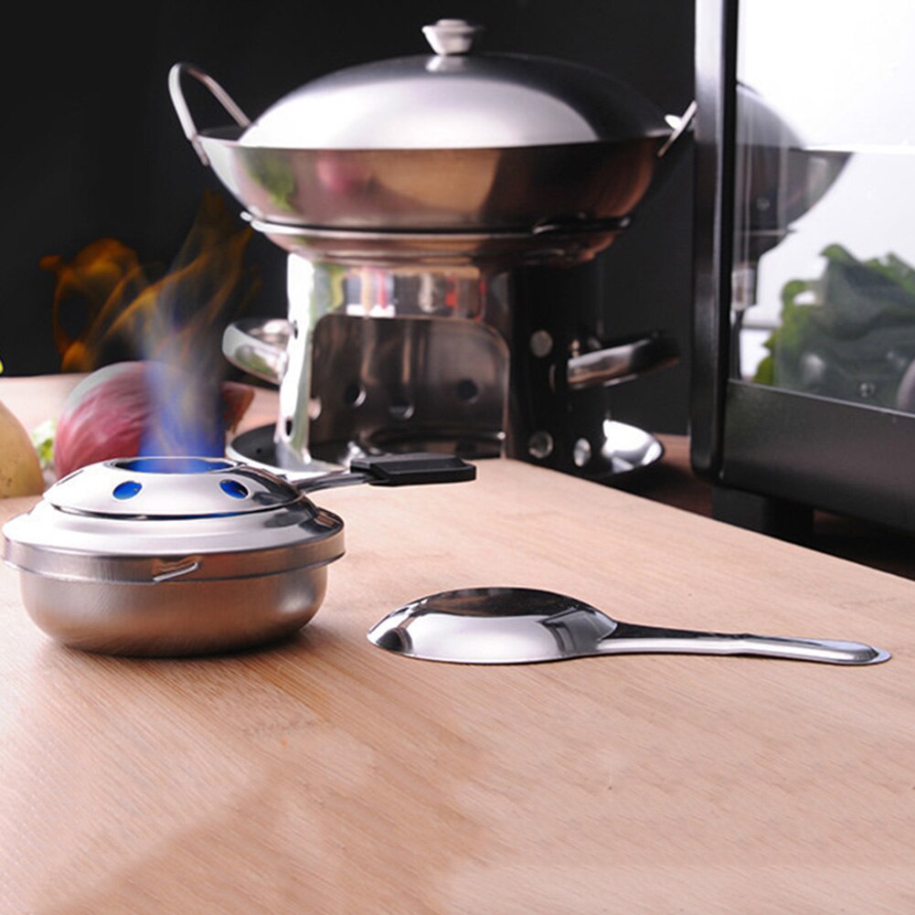 Mini Alcohol Stove Burner Portable Stainless Steel Fondue Burner Stove Chocolate Cheese Fondue Burner Camping Picnic Grill