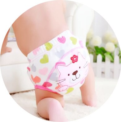 5Pcs Girls Training Pants Cotton Reusable Baby Diapers Waterproof Cloth Nappies Washable Learning Pants 10-14KG