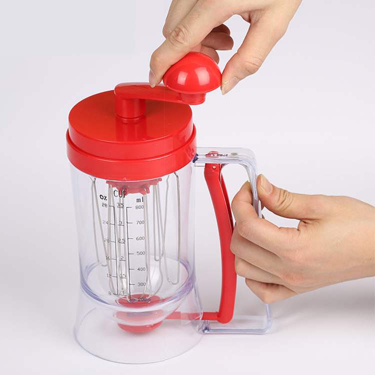 Manual Pancake Maker 800ml Cake Funnel Batter Dispenser Cream Separator Tool Cake Dough Dispenser ZM1205