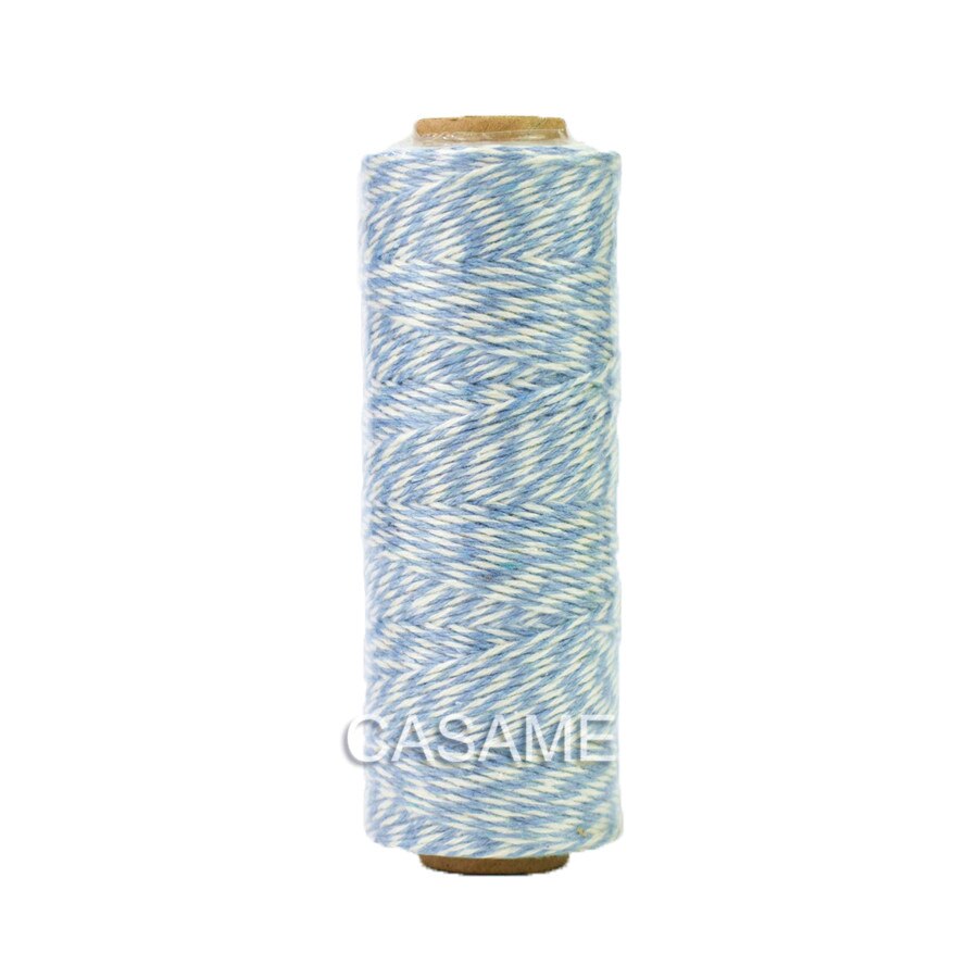100% Natuurlijk Katoen Touw 4ply (100Yards) 1 Pcs Dunne Bakkers Touw Kleur Baker Touw Zilver Goud Rood Roze Katoen String Kleur: light blue