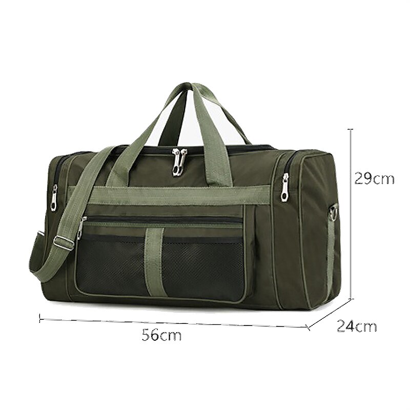 Sporttas Nylon Hand Duffel Sporttas Mannen Training Zak Fitness Yoga Tas Reisbagage Schoudertas Zwart Sport Handtas sac De