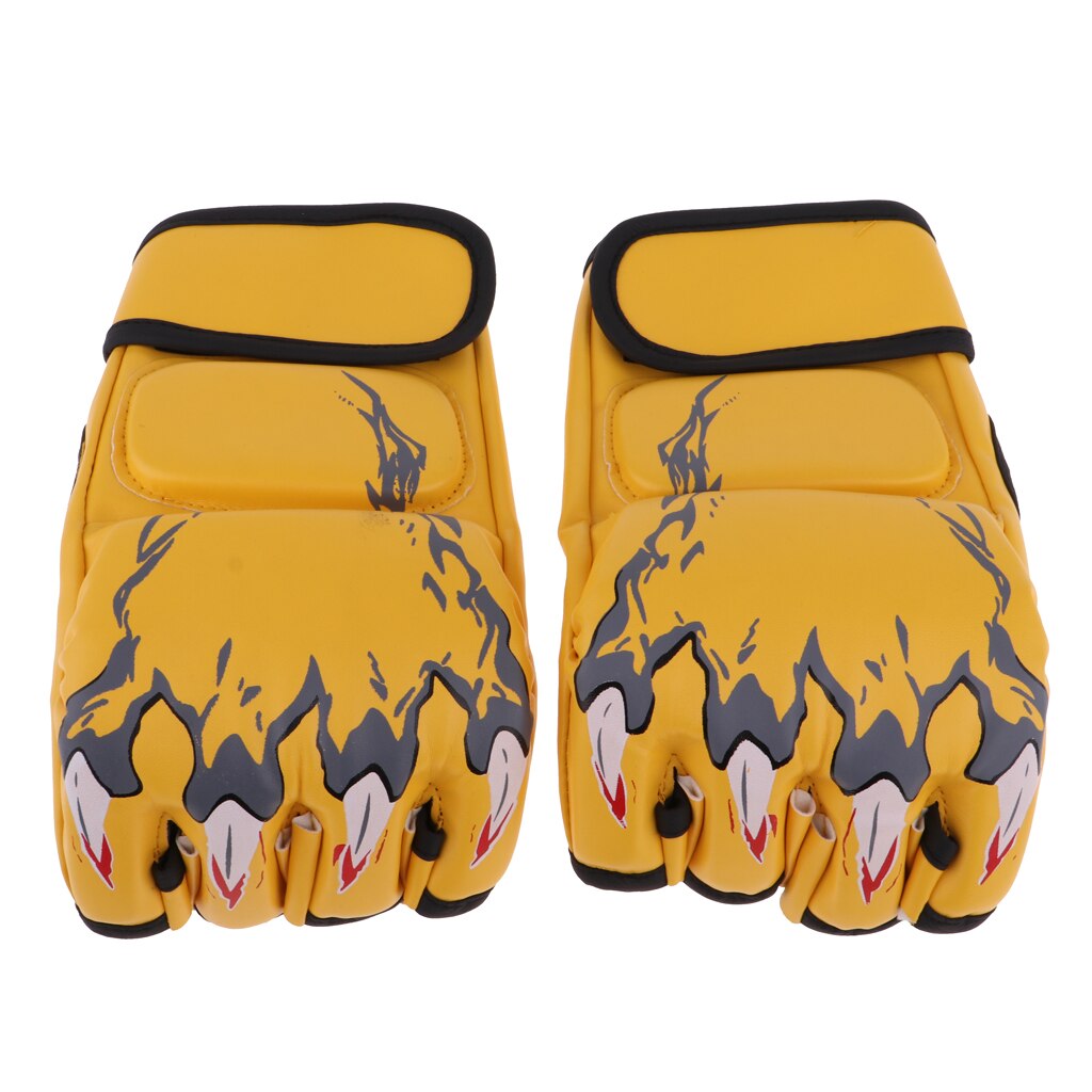 Gants de boxe à demi-doigts MMA, mitaines de combat sans doigts
