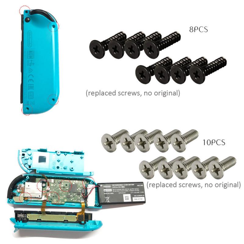 7 em 1 substituição 3d analógico joystick kit de reparo polegar vara reparação conjunto para nintend interruptor controlador jogo acessórios + ferramenta
