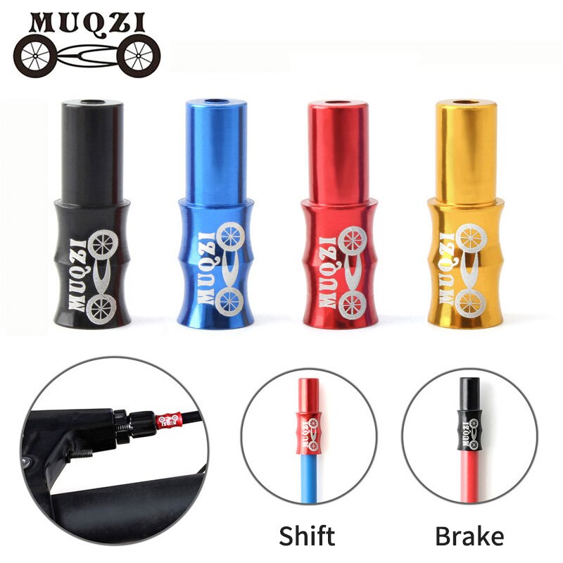 MUQZI 10Stck Kabelkappe Fahrrad Bremskabel Endkappe Schaltdraht Endkappe 4mm 5mm Aluminiumlegierung Berg Straße Fahrradgehäbenutzen Teile