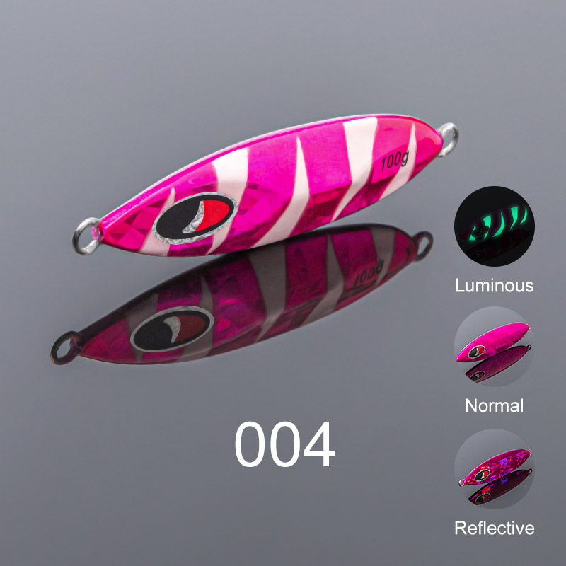 Noeby Metal Jig Lure 40g Spoon Shore Casting Slow Pitch Jigging Swing Super Hard Artificial Bait for Saltwater Fishing Lure: Transparent