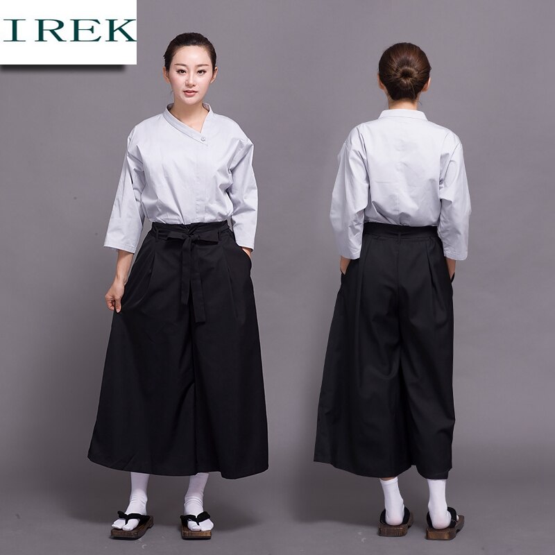 Unisex Japanese Style Medium Sleeve Cook Uniform Restaurant Chef Uniform Waiter Work Wear Cook Clothes F98745