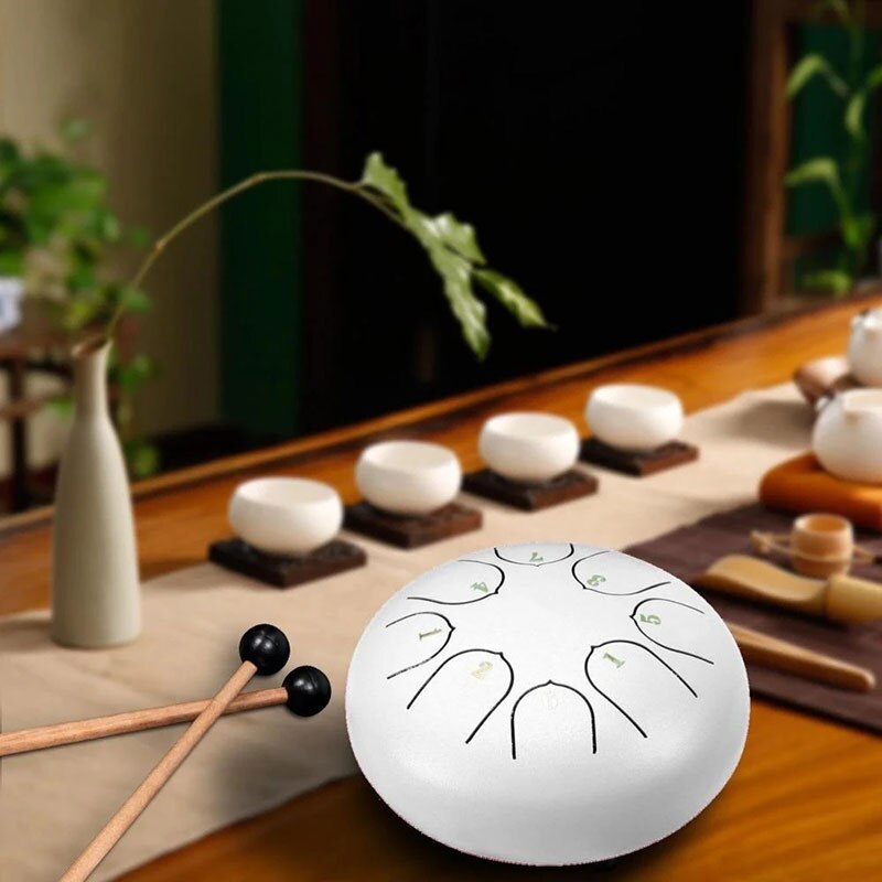 Natur Stahl Trommel Bausatz Zunge Trommel 6 Zoll 8 Melodie Stahl Hand Pfanne Trommel Panzer Trommel Schlagzeug Instrumente Handpan FK88