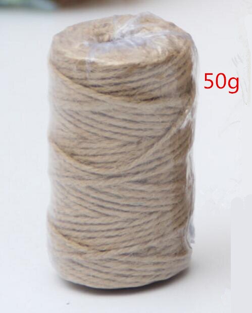Natuurlijk Jute Touw - 100g / 50g - Duurzaam Garen voor Knutselen, Tuinieren, Verpakken: 50g