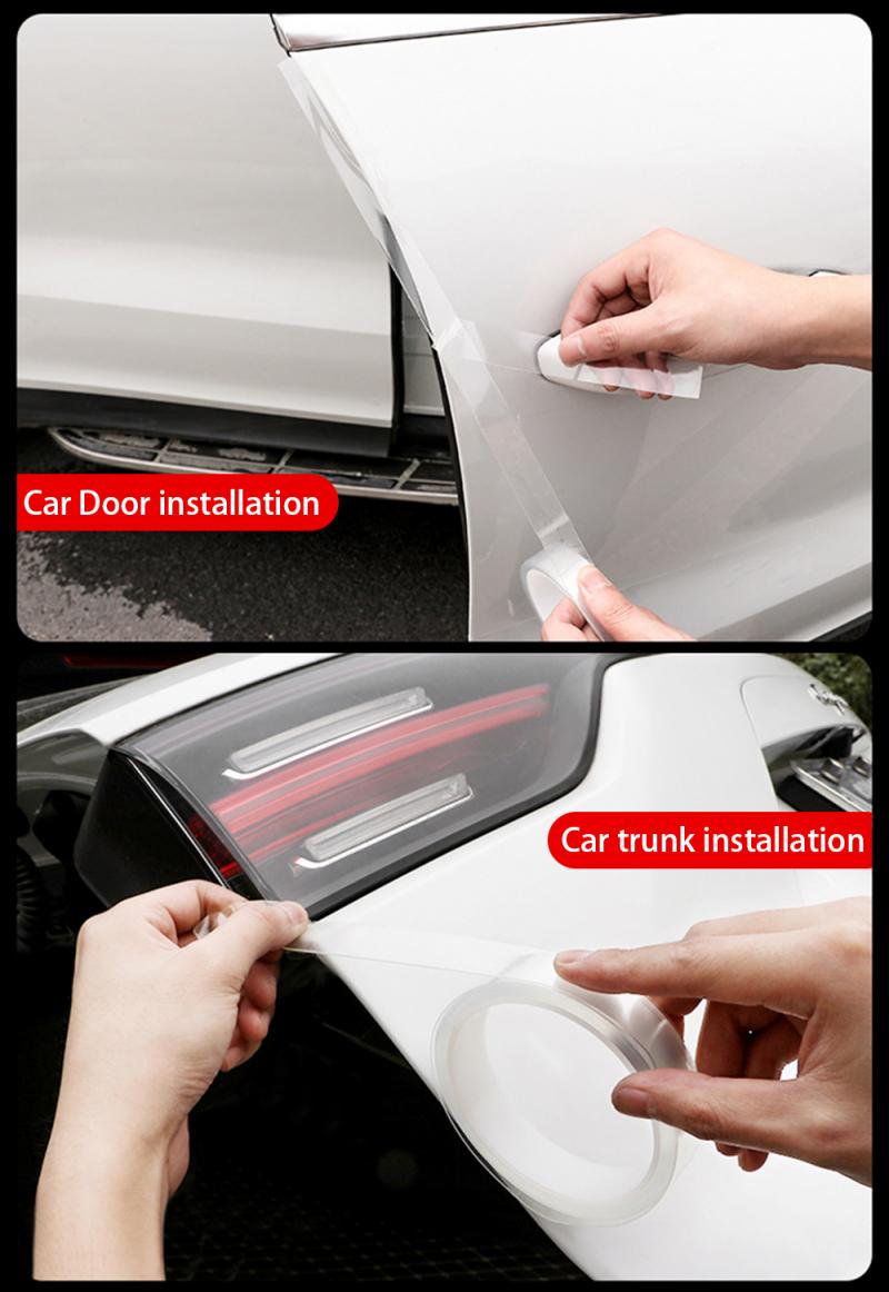 Car Protector Stickers Bumper Anti Scratch Transparent Nano Tape Auto Trunk Sill Scuff Protector Film Door Edge TXTB1