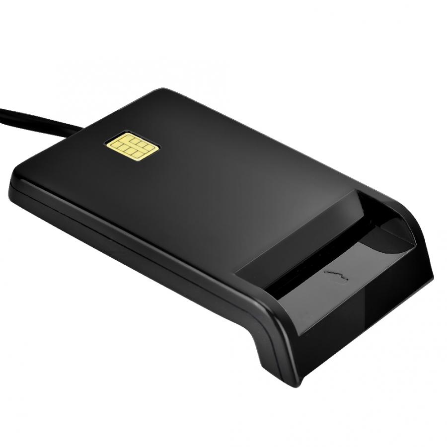 SIM/ATM/IC/ID Bank Card Smart Card Reader USB Adapter Black USB Card Reader