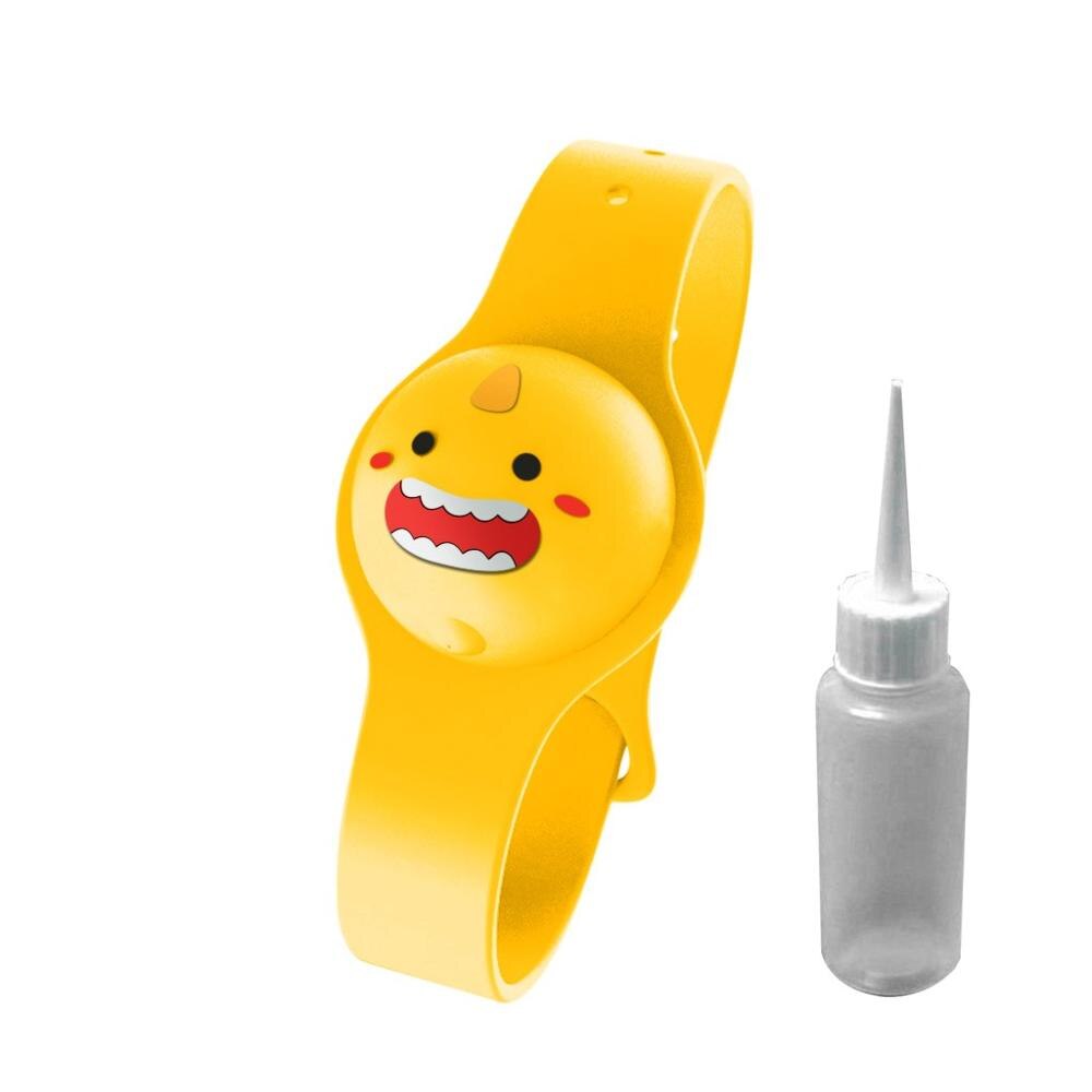 Kid Liquid Wristband Hand Dispenser portable Cute Handwash Dispenser outdoor 15ml bracelet distributeur de gel hydroalcolique: 1PC Yellow