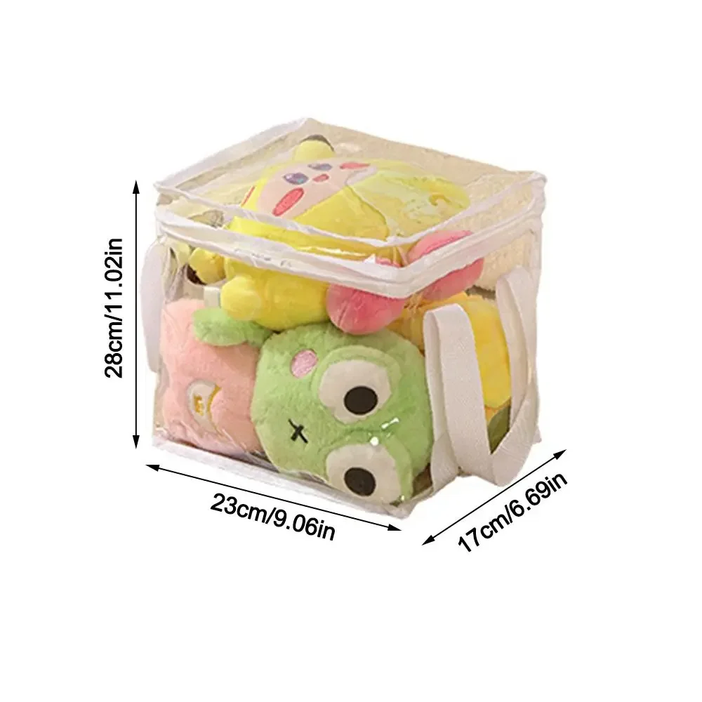 Caja de almacenamiento de juguetes impermeable de PVC, bolsa plegable multifuncional de gran capacidad, bolsa de almacenamiento transparente impermeable a prueba de polvo para el hogar: Rojo