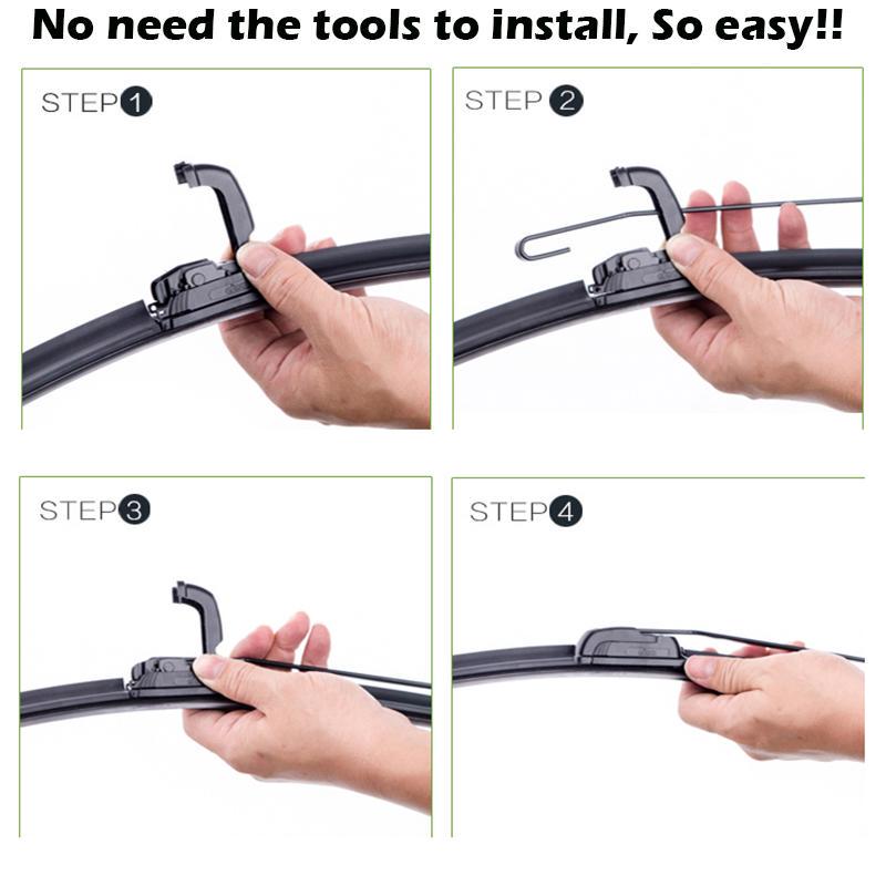 For Hyundai I30 FD GD PD Coupe Elantra GT 2007 2022 Car Double Rubber Windshield Wipers