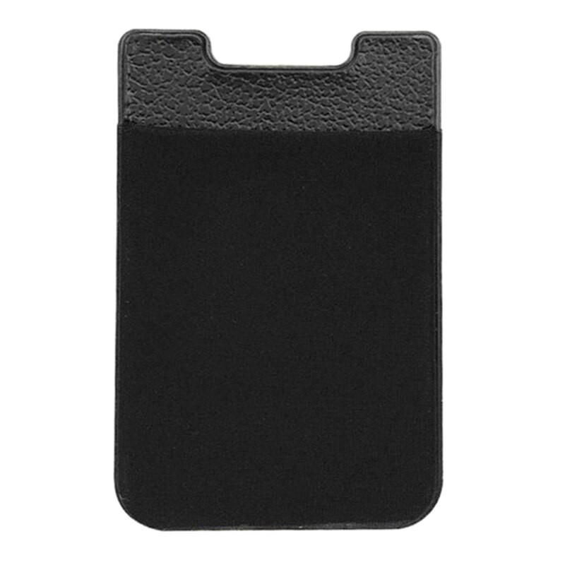 Mannen Vrouwen Magnetische Kaarthouder Voor Mini Phone Case Back Veilig Wallet Card Pocket Houder Slots Bag 5 Kleuren: Black