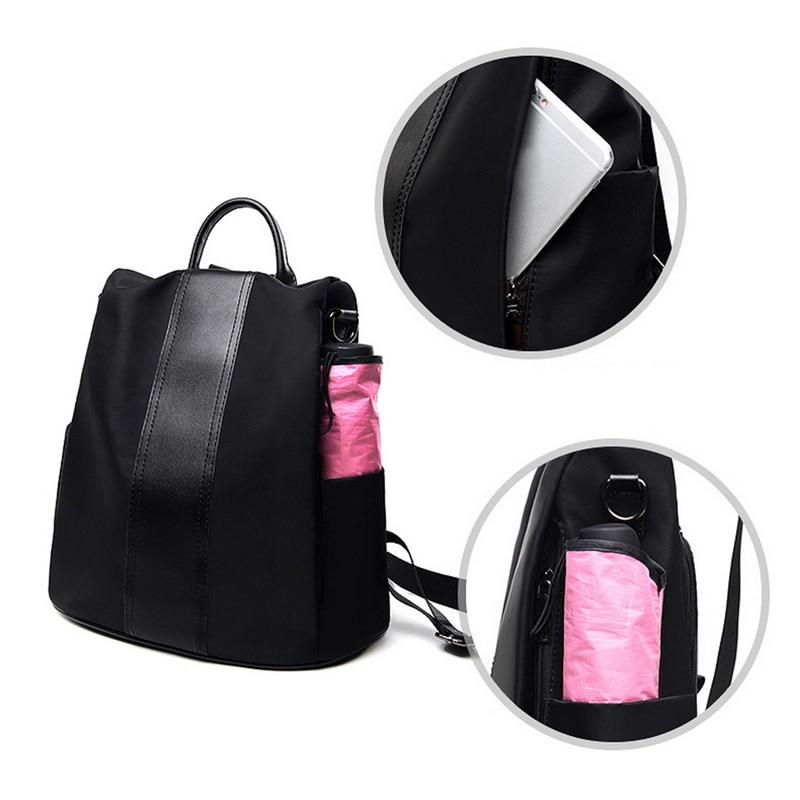 Anti Theft Backpack Women Shoulder School Bag For Teenage Girls Nylon Female Backpack Ladies Casual Book Bag