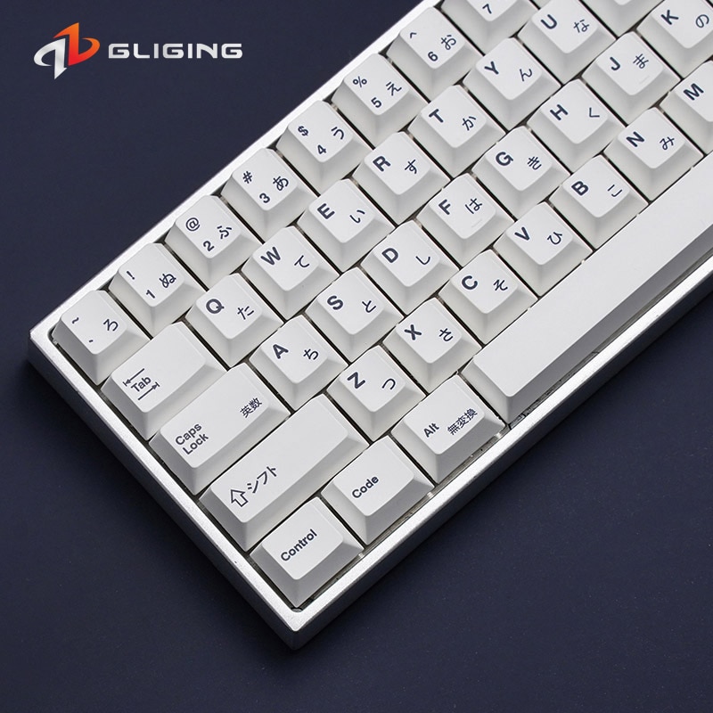 135 Keys Cherry Profile DYE-Sub Japanese PBT Keycap Minimalist White Theme Minimalist Style Suitable For Mechanical Keyboard