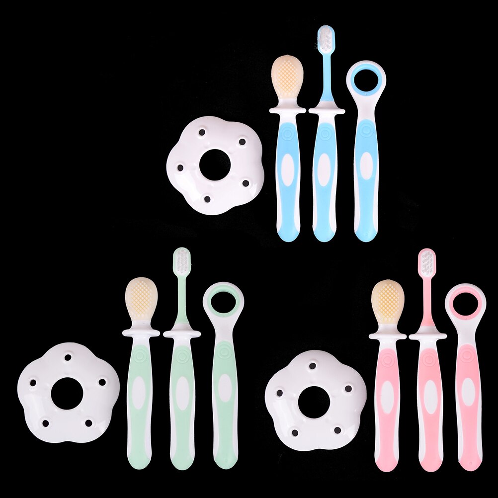 3Pcs For Infants Child Tooth Care Silicone Toothbrush BABY Soft Bendable Teether Training Toothbrush Brush