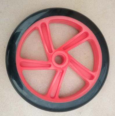 Rueda de 200mm / 175mm / 145mm para ruedas de patinete, Material de PU silencioso elástico de espesor de 40mm / 30mm con rodamiento ABEC7
