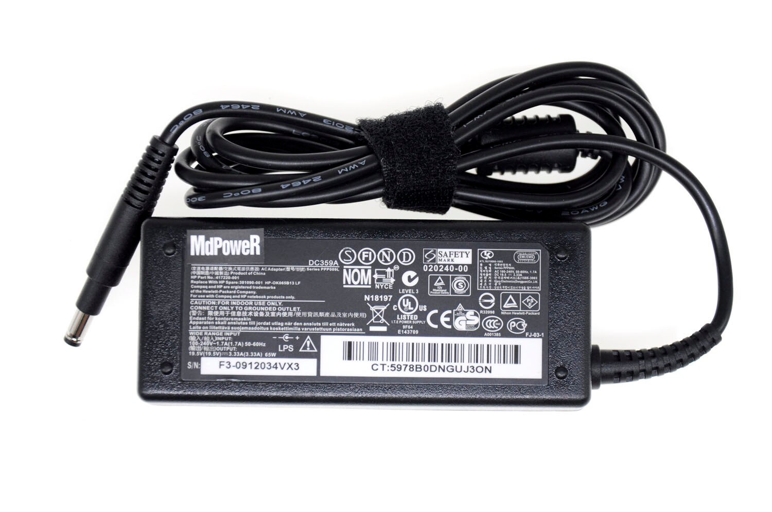 Original 19.5V 3.33A 65W laptop AC power adapter charger for HP envy 6 TPN-Q113 TPN-Q115 Pavilion 14 Envy 4-1008TX Spectre XT 13