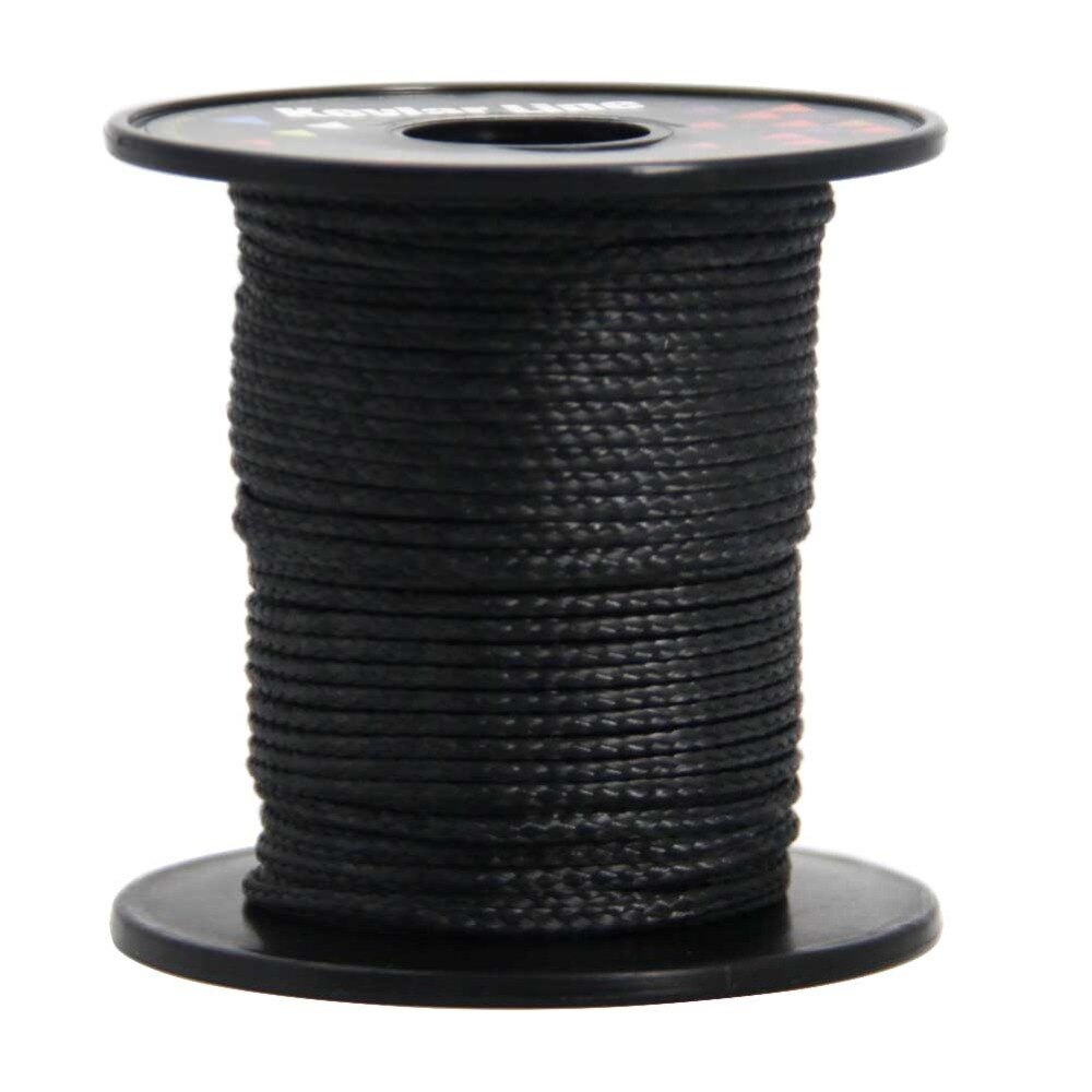 1800lb 50ft drage line sort kevlar line med kerne 4.6mm single line drage flyvesnor udendørs fiske hjælpesnor