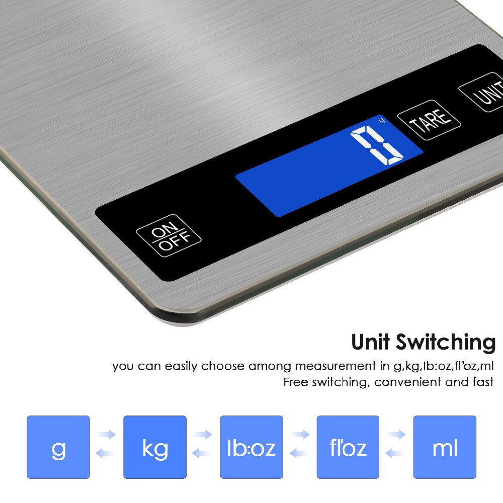 mini USB waga kuchenna elektroniczna precyzyjna narzędzi pomiaru bilans cyfrowe gram gotowanie żywności szklany wyświetlacz LCD waga kuchenna