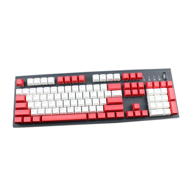 Doubleshot Material Backlit Sa Keycaps Set PBT Red Blue White Translucent Font For Mechanical gaming Keyboard ASNI Gh 104 60 87: Default Title