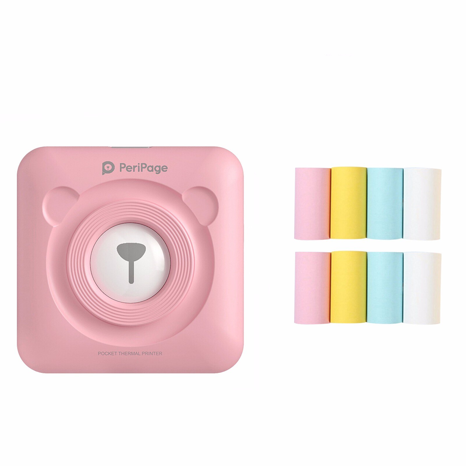 Peripage mini kannettava lämpötulostin paperivalokuvatasku 58 mm tulostus langaton bluetooth android ios -tulostin  #3: Vaaleanpunainen
