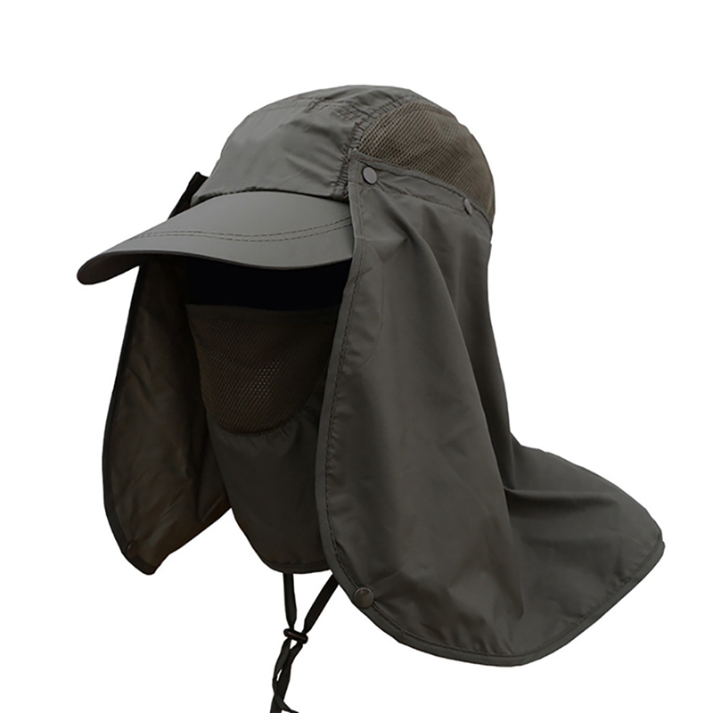 Aba larga Bucket Hat com Tampa Do Pescoço, Outdoor Proteção Solar Chapéus, Quick Dry, Verão Caps, Respirável, Caça, Pesca: Transparente