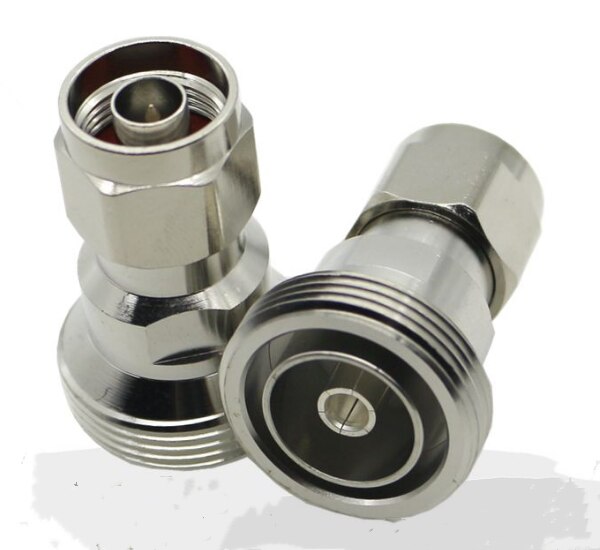 Adaptateur N à L29 7/16 DIN, fiche mâle et femelle, connecteur Coaxial RF, 1 pièce: 2 N Male- DIN female