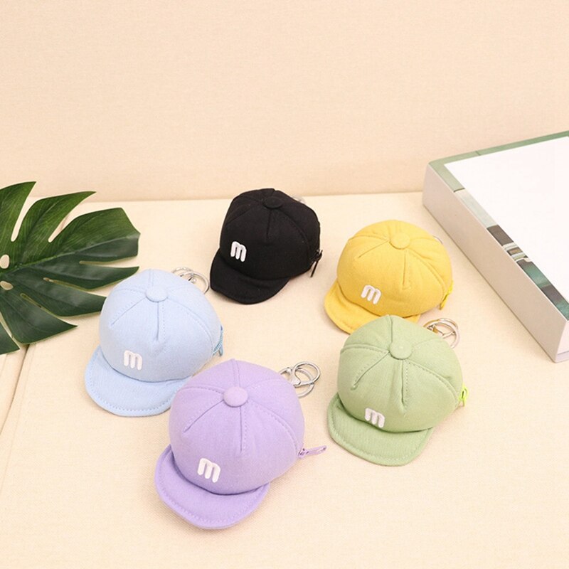 Candy Color Baseball Cap Coin Bag Mini Golf Bag Zipper Bag Car Key Cover