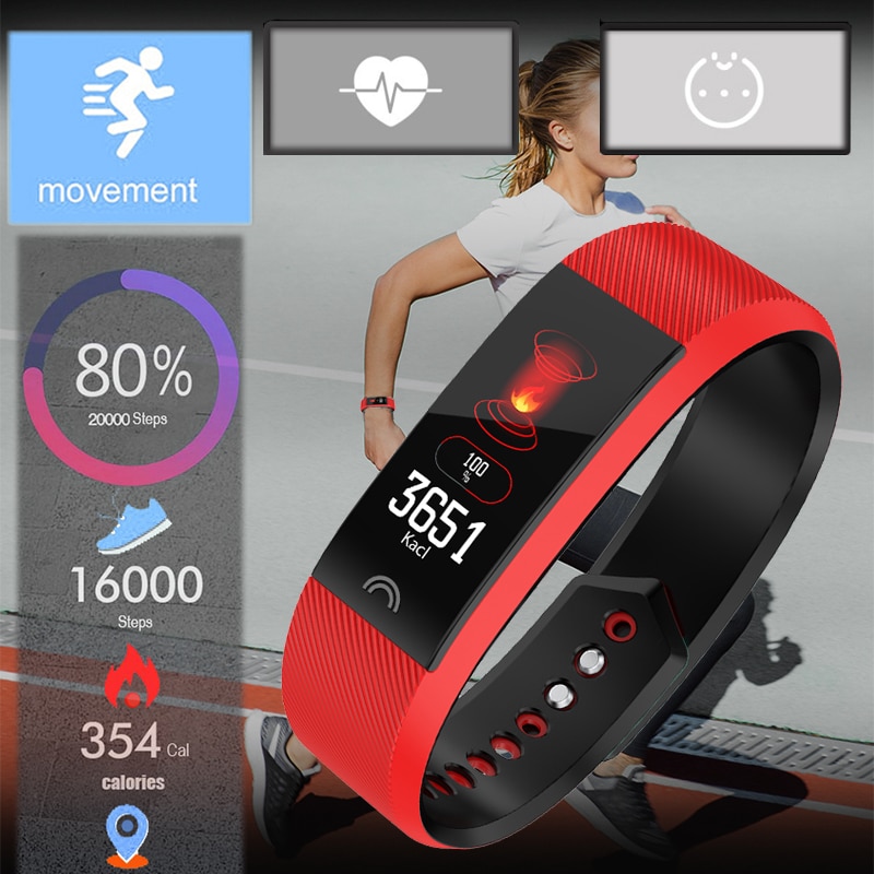 Ip68 waterdichte sporthorloges, stappenteller, bloeddrukmeter, zuurstofmeter, smartwatch, doos