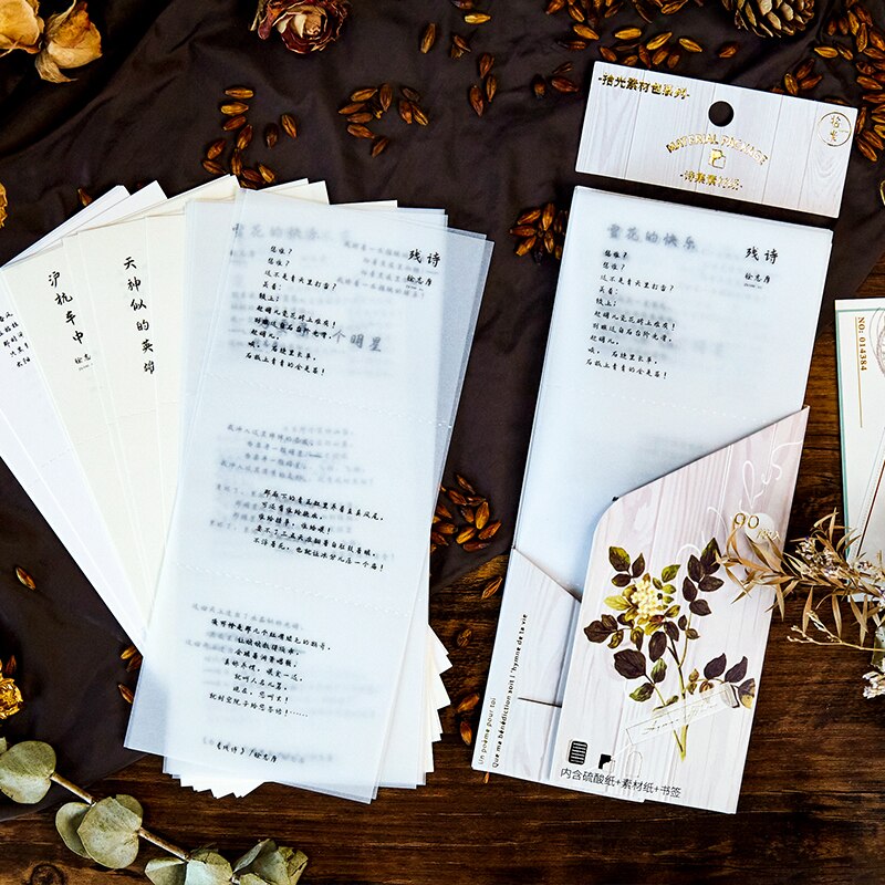 VanYi-Colección de poesías Vintage, 6 diseños, cartas en stock, letras de papel cuadradas, álbum de recortes, fabricación de tarjetas, proyecto de diario Bullet DIY