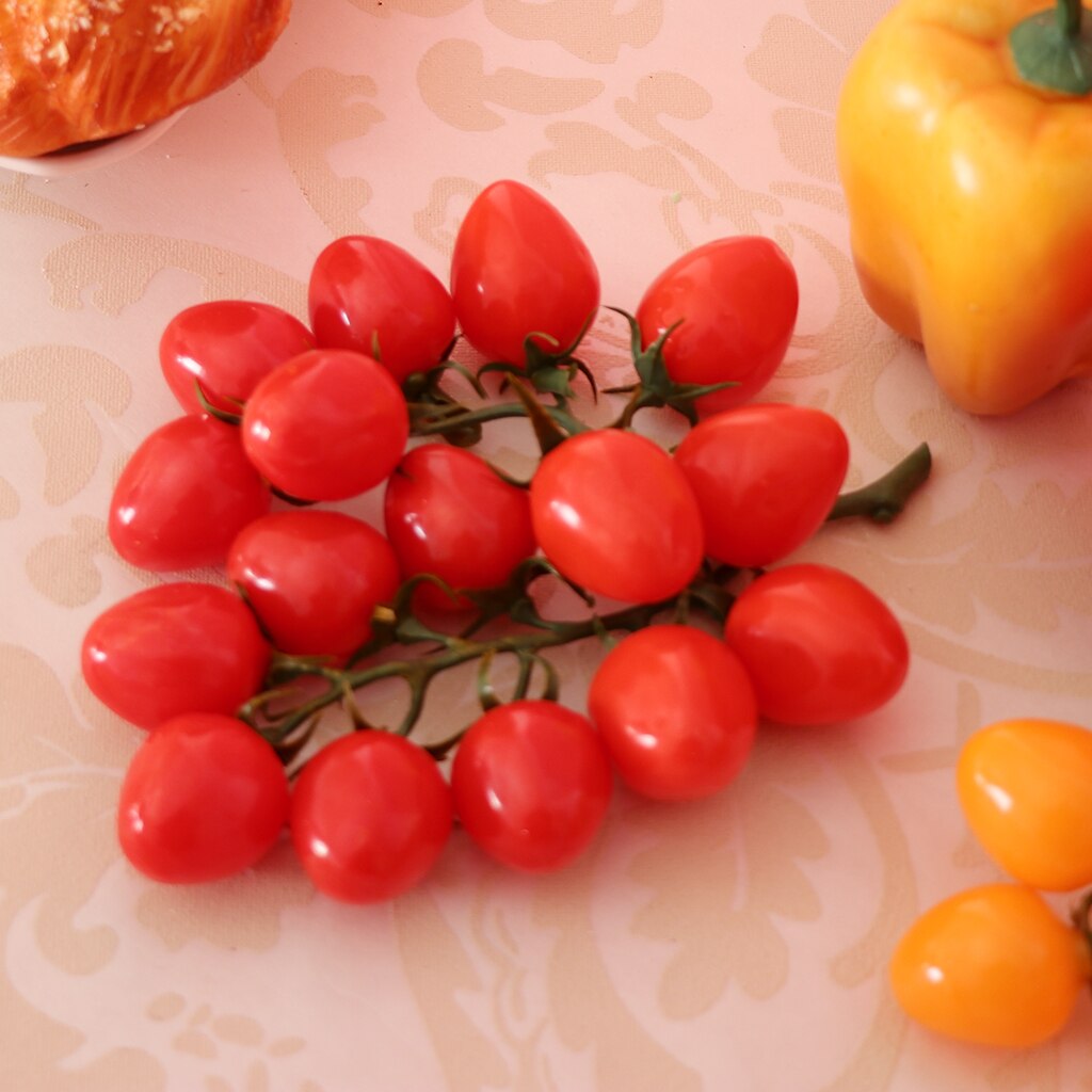 Kunstmatige Cherry Tomaten Real Looking Kunstmatige Faux Fruit Decoratieve: Red