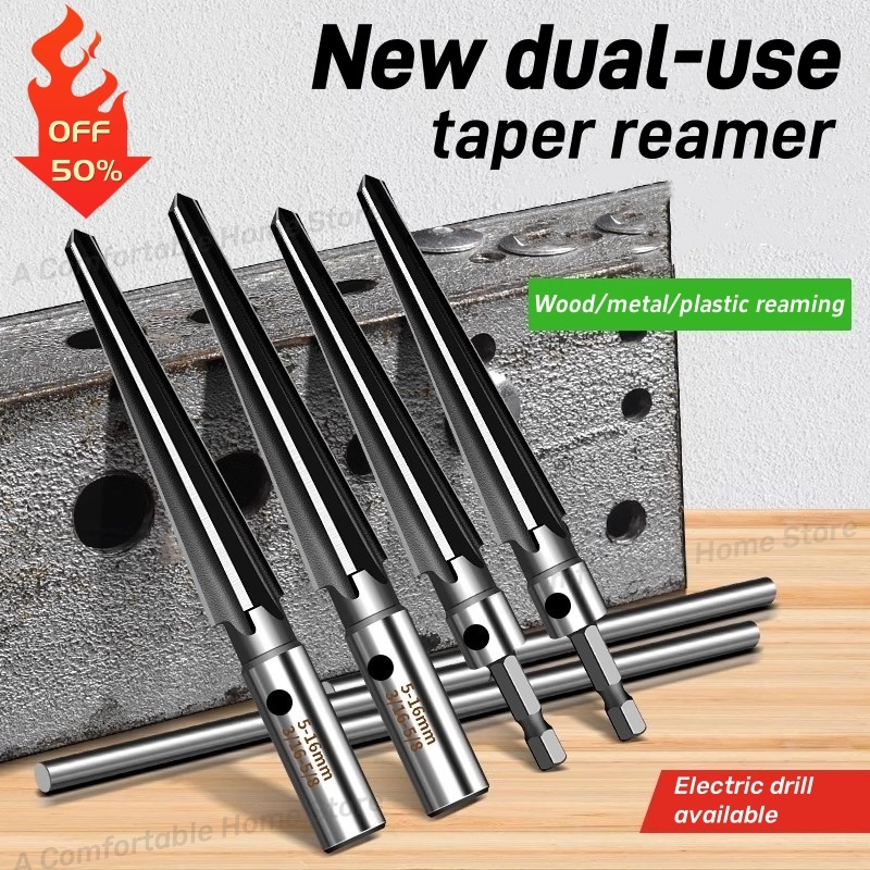 Alésoir conique à tige ronde de 5 à 16mm, outil pour le travail du bois, trou de chanfrein de 3 à 13mm, perçage extensible pour planche de bois, version améliorée 2025