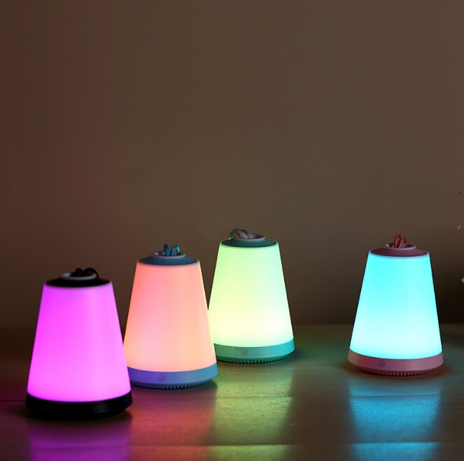 Draagbare Lantaarn Kleurrijke Nachtlampje Oplaadbare Lamp Touch Sensor Controle Outdoor Camping Met Usb Charger