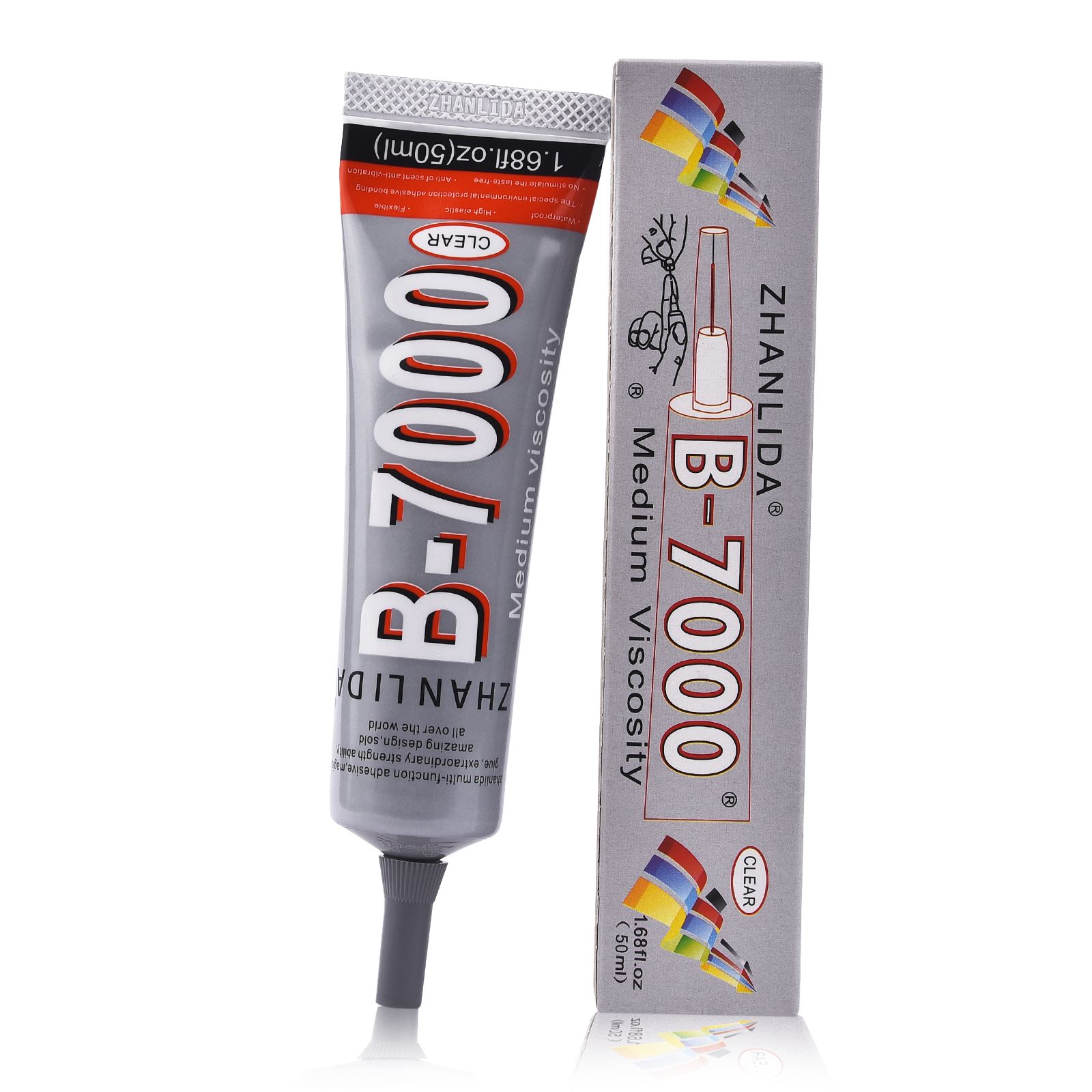 B-7000 Multifunctionele Lijm Epoxyhars Mal Diy Ambachten Glas Reparatie Punt Diamanten Sieraden Diy Lijm Gems Craft 9/15/25/50Ml: F-50ml