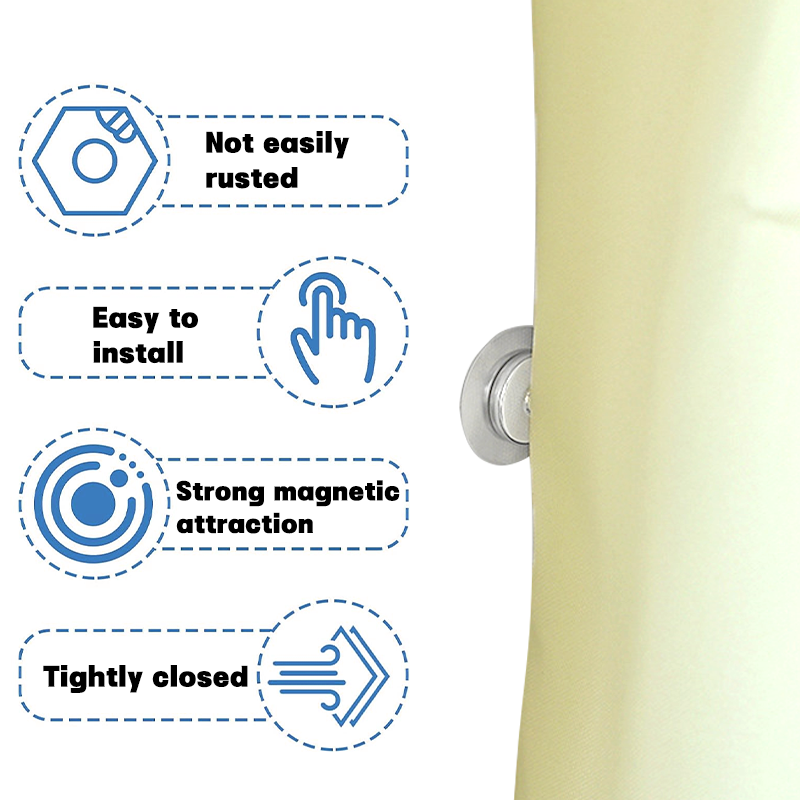 clip per tende Bottone magnetico per tende Senza chiodi Magnete staccabile Fibbia Bottoni per tende di regolazione Accessori aggiustare tenda1-8pz