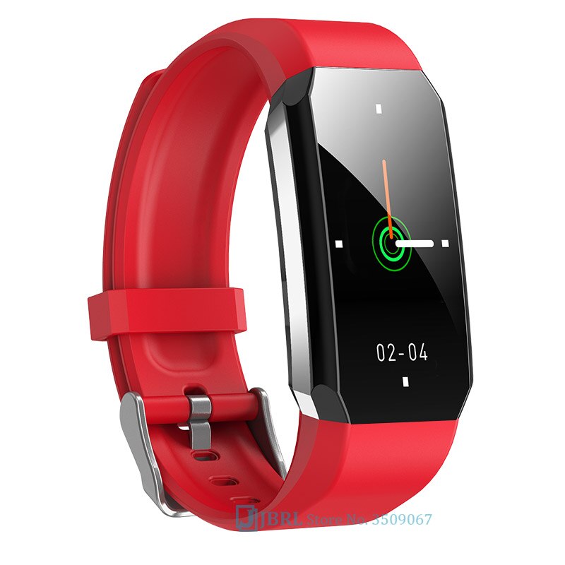 Smart Band Men Women Smart Bracelet Fitness Tracker For Android IOS Smartband Temperature Wristband Smart Wrist Band: red