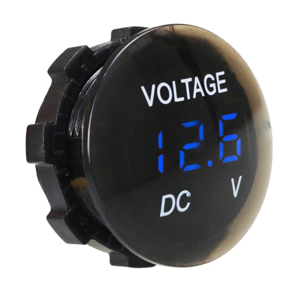 Monitoring Easy For You To Know The Status Of The Battery Car Battery Voltmeter Dc Led Digital Display Short Smooth Voltmeter: Default Title