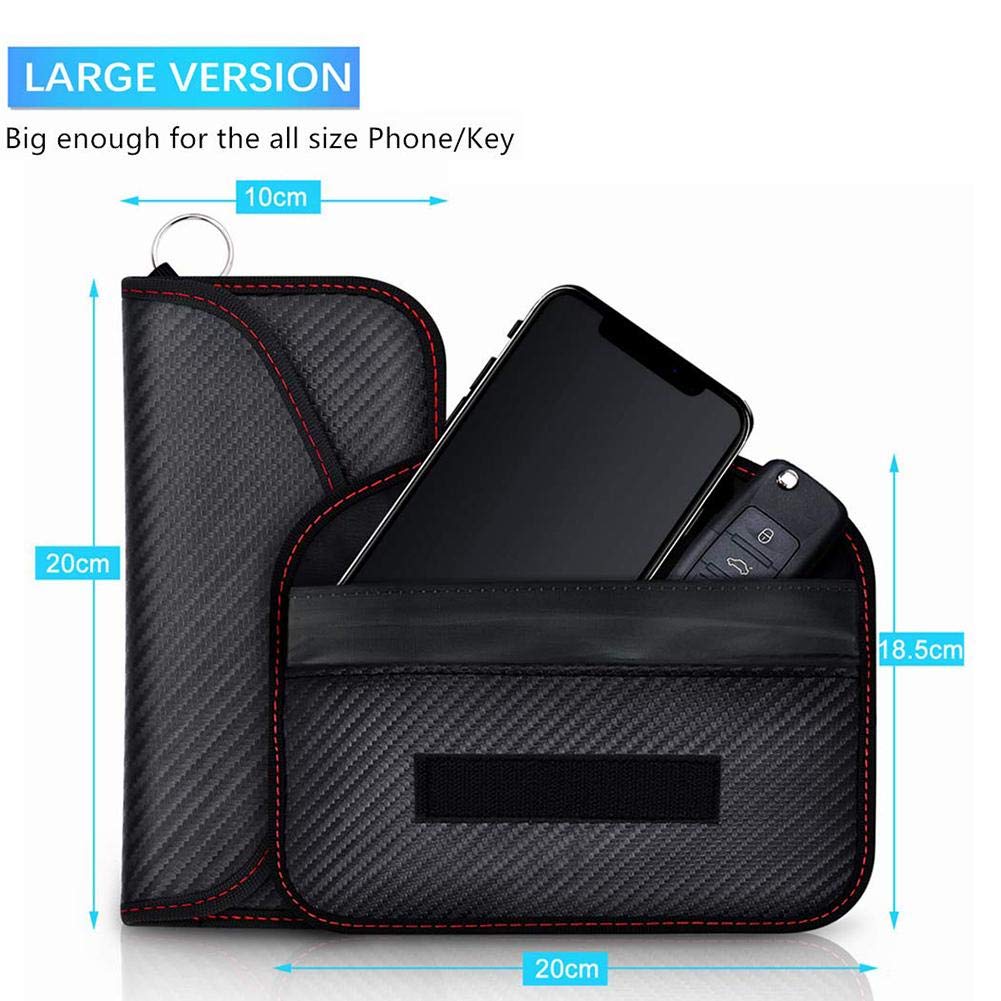 Portefeuille coque de téléphone Signal bloquant fibre de carbone affaires luxe 3 en 1 Faraday bouclier Cage pochette Protection de la vie privée voiture clé sac